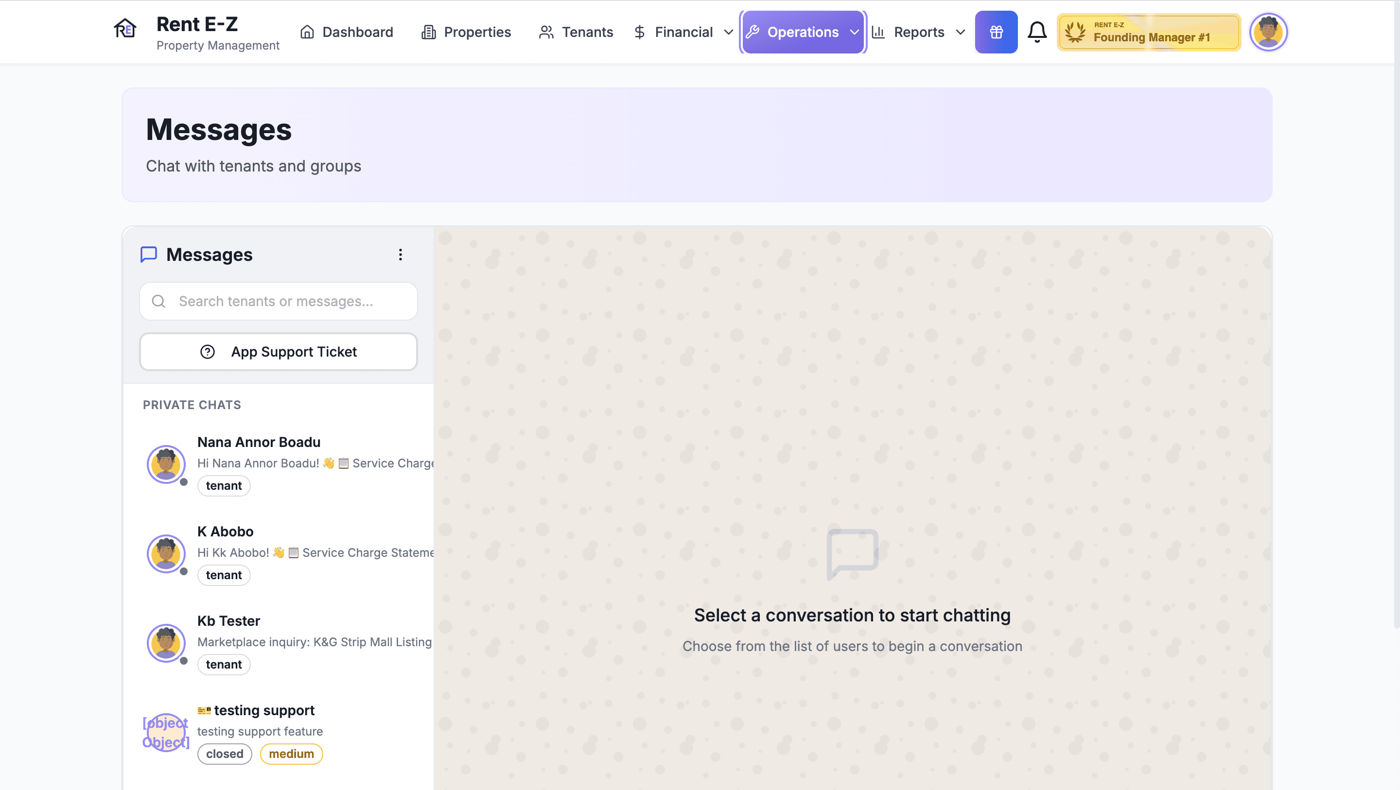 Messages preview